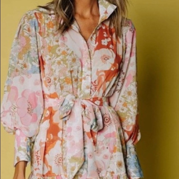 Pink Ribbon Mini Dress - Picture 1 of 5